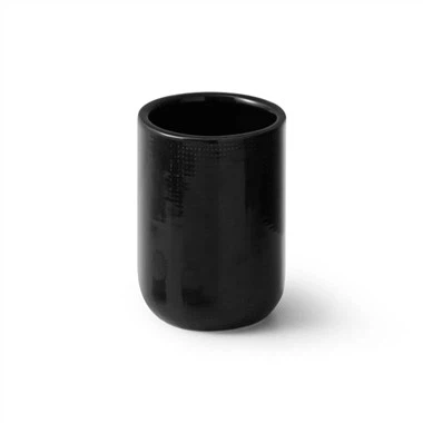 Pot à bougie noir givré de 13,5 oz