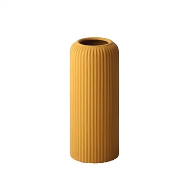 Vase en céramique nervurée
