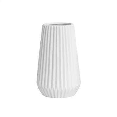 Vase à fleurs en céramique blanche