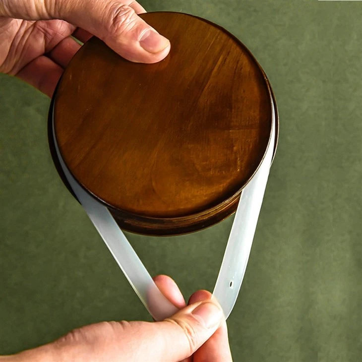 Glass Canister With Wood Lid